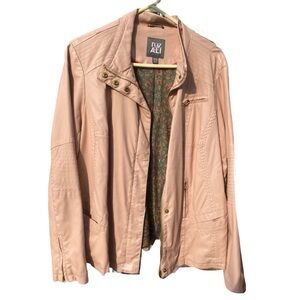 Pink Vegan Leather Jacket